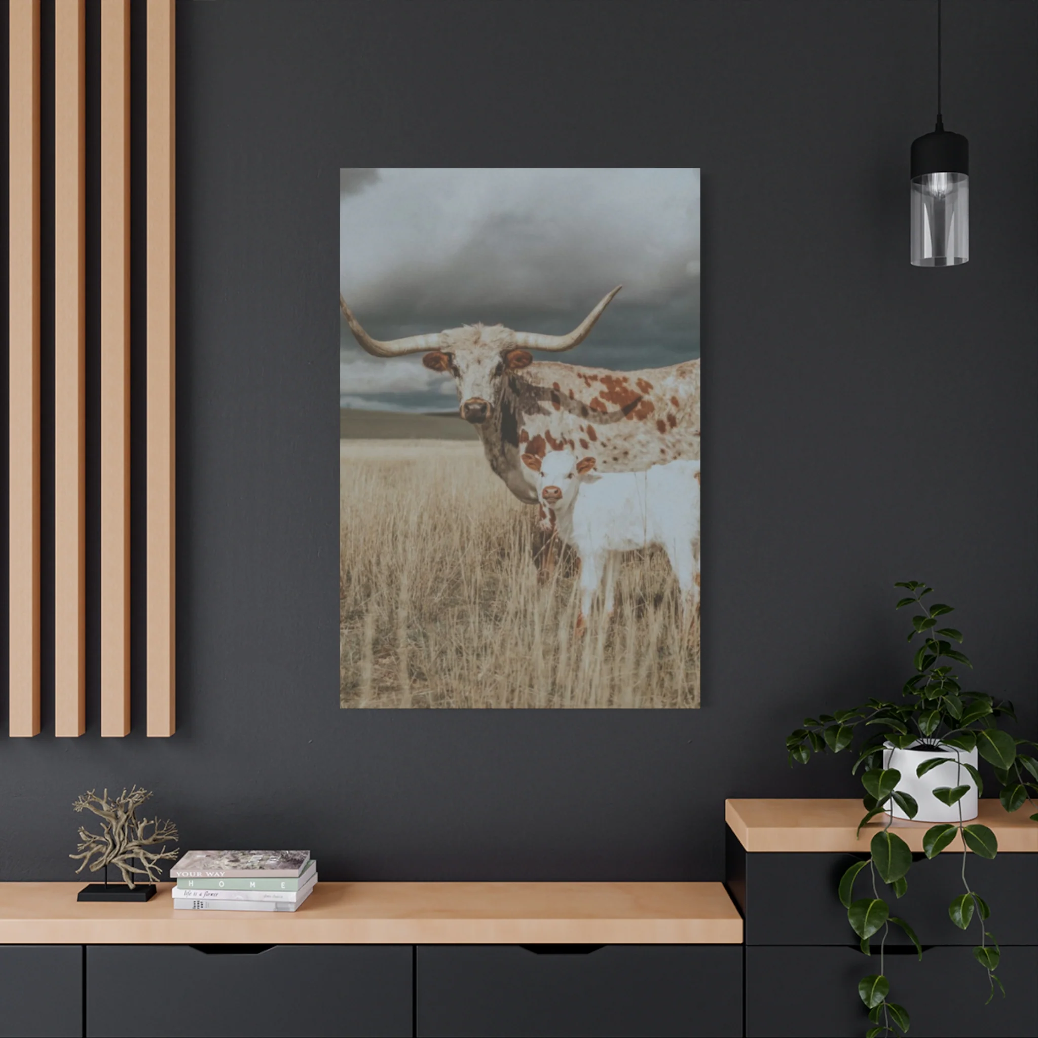 Wild Buffalo Family Longhorn Photos Wall Art & Canvas Prints - Image 16