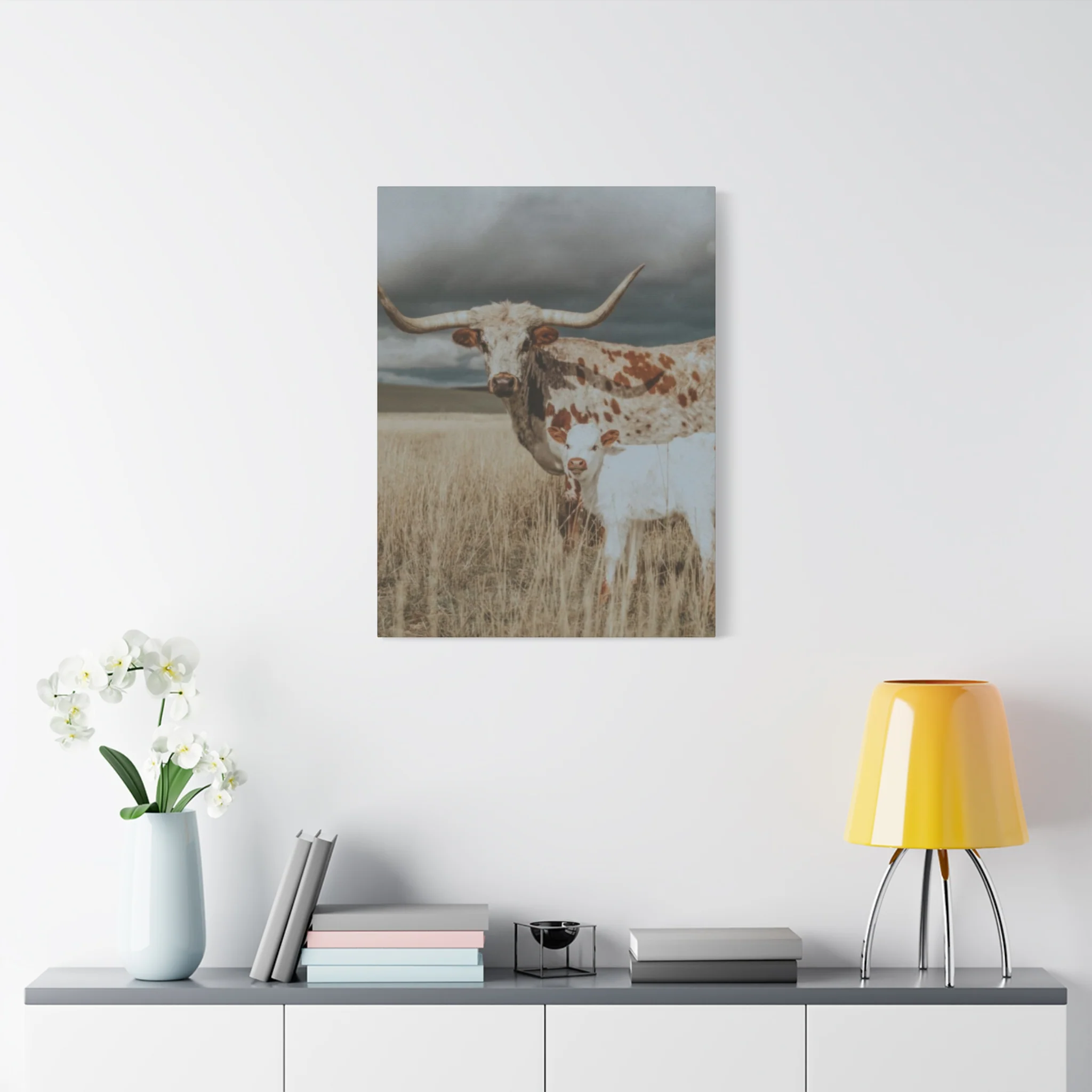 Wild Buffalo Family Longhorn Photos Wall Art & Canvas Prints - Image 6